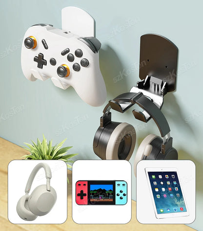 Wall Mount Rack Bracket For Switch Pro/PS5/PS4/Xbox One Game Controller Headphone Headset Stand Hanger Holder Gaming Accessories