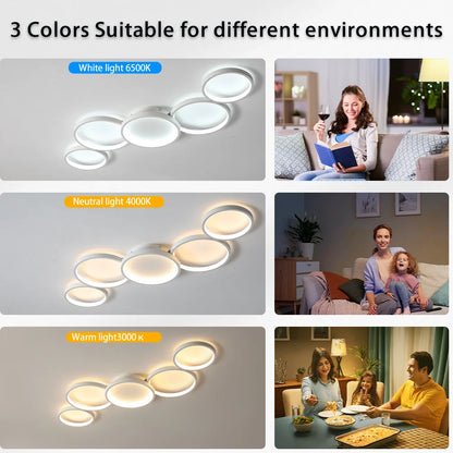 Led Ceiling Light 110V-220V 3 Colors App Bluetooth Dimming Modern Creativity Remote Control Living Room Bedroom Lamp
