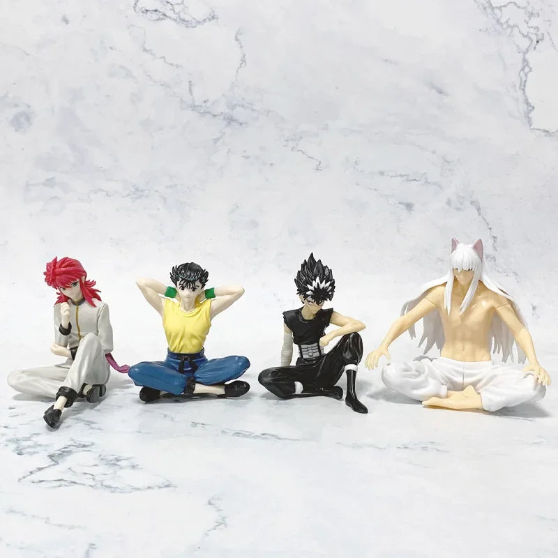 Anime Yu Yu Hakusho Youko Kurama 10CM Figure - Kurama Sitting Posture Noodle Stopper Model Toy Doll Action Figure Collectible