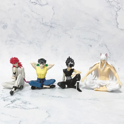 Anime Yu Yu Hakusho Youko Kurama 10CM Figure - Kurama Sitting Posture Noodle Stopper Model Toy Doll Action Figure Collectible