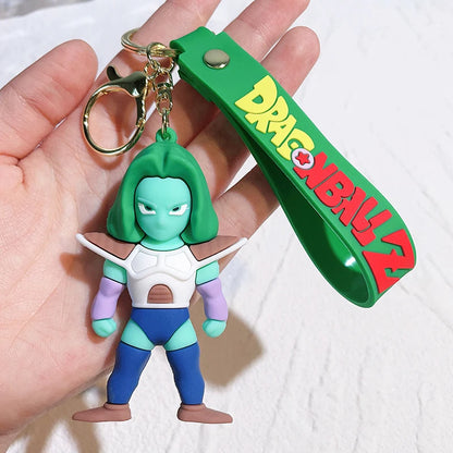 Anime Dragon Ball Keychain Ewelry Son Goku Vegeta Piccolo Action Figures Cute Keyring Bag Pendant Car Ornament Accessories Gifts