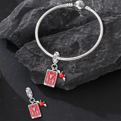 100% 925 Sterling Silver Tarot Collection Pendant DIY Hourglass Beads Fit Pandach Original Bracelet Women Jewelry Birthday Gift
