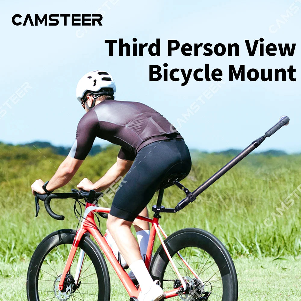 Camsteer Bicycle Backseat Mount 3rd Person View GoPro 13 12 Camera Brackets for Insta360 X6 X5 AcePro DJI Osmo360 Action 6 5Pro