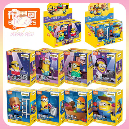 Original Blokees Minions PreCOOL Series Jelly Factory & Minions Celebration Party blind box Peripheral Collect Toys Boy Gifts