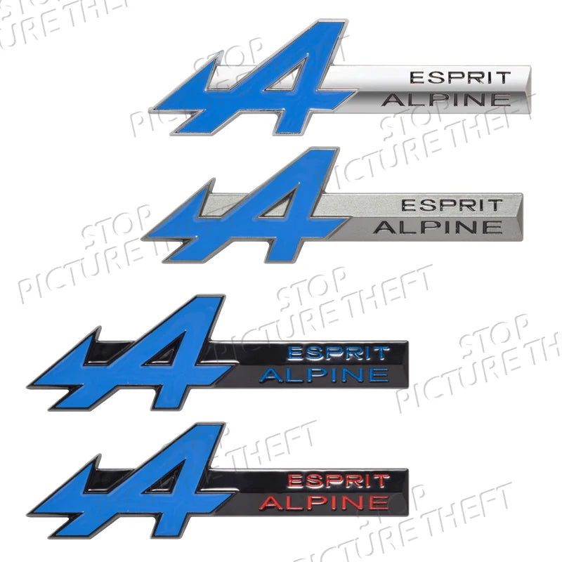 A Grille Logo 3D Metal Decal Car Body Rear Trunk Emblem Sticker For Symbioz Rafale Clio Austral Arkana Captur RS Scenic GT Sport