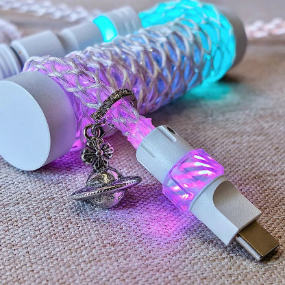 UNKNOWN D38 Magnetic Keyboard Cable 1.3m USB to Type-C Single Crystal Magnetic Controllable Lights 8K Custom Pc Accessories Gift