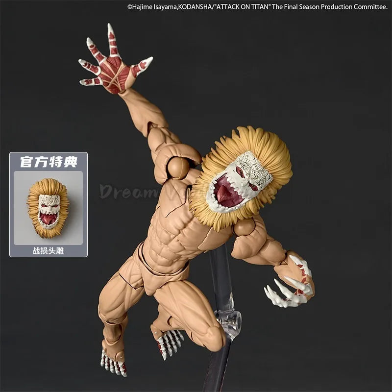 In Stock KAIYODO Amazing Yamaguchi Revoltech Attack on Titan Jaw Titan Action Figure Toy Model Gift