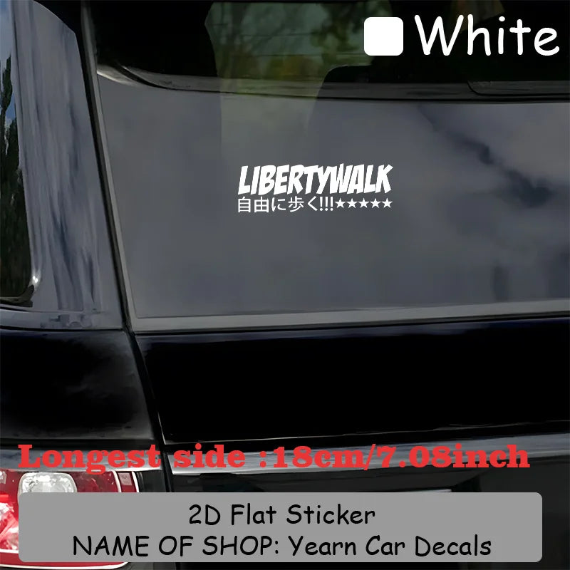 1PC Walk Freely Japanese Style Waterproof Vinyl Sticker For Car Motorcycle 2D Flat Decal
