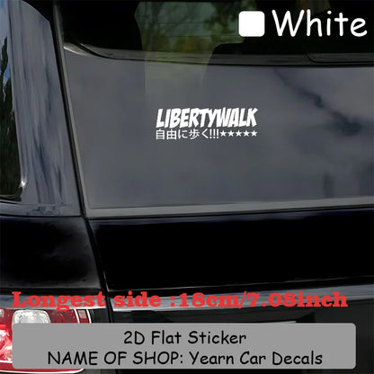 1PC Walk Freely Japanese Style Waterproof Vinyl Sticker For Car Motorcycle 2D Flat Decal