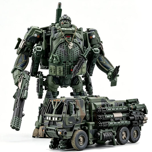 18cm Transforming Robot M02 Hound Action Figure Enlarged Scale Armored Chariot Full Articulation Weapon Master Model Toy Gifts