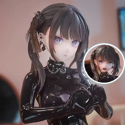 Anime GK Figure Kurokawa Miwa Standing Uniform Anime Girl Latex Bodysuit Statue Domestic Doujin Otaku Desktop Collectible Decor