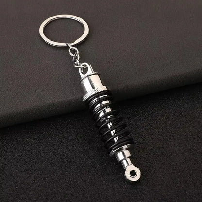 Stainless Steel Car Keychains Brake Disc Turbocharger Gear Design Keyrings Creative Mechanical Car Parts Keychain Gift for Men