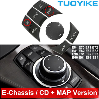 Car Interior Console CIC i-Drive Multimedia Control Button For BMW 1 3 5-Series X1 E84 X5 X6 E70 E71 E81 E82 E90 E91 E92 E60 E61