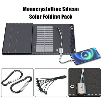 600W Foldable Solar Panel Emergency Solar Phone Charger 600W - Waterproof Foldable Panel with 5V USB for Blackouts & Outdoor