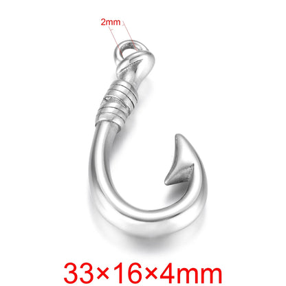 Stainless Steel Hooks Pendant Bracelet Clasp Fishhook Jewelry Making Findings Charms DIY Supplies Accessories Wholesale