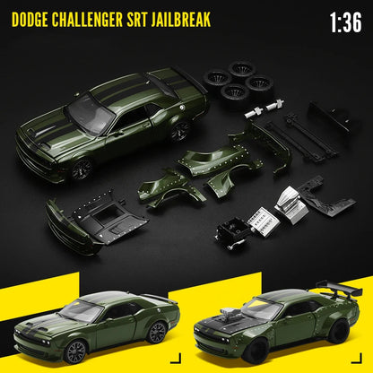 CCA MSZ 1:36 2022 Dodge Challenger SRT Jailbreak Alloy Toy Car Model Racing Alloy assembly series sports cars Fitting styles