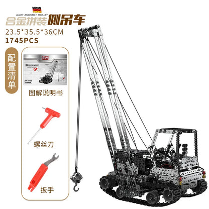 3D Metal Building Block Fighter Aircraft Model Assembly Jigsaw Toy Alloy RC Engineering Vehicle Gift Adult Assembly