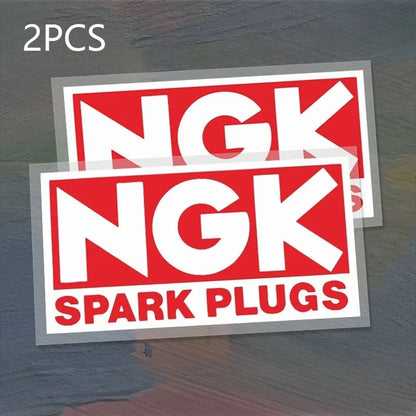 Waterproof Reflective NGK Spark Plug Car Sticker Creative Personalized Body Decoration Glass Sticker