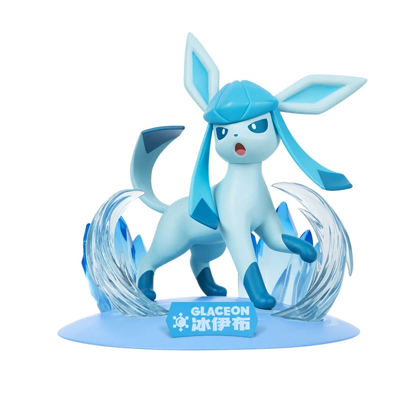 Anime Pokemon Sylveon Leafeon Glaceon Figurine Original Funism Genuine Action Figures Collection Model Ornaments Toys Gifts