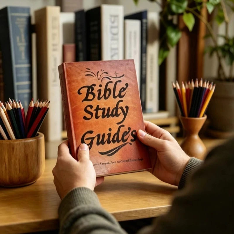 Bible Study Guide Notebook Christian Magazine Leather Cover Faith Prayer Magazine Religious Study Book Supplies