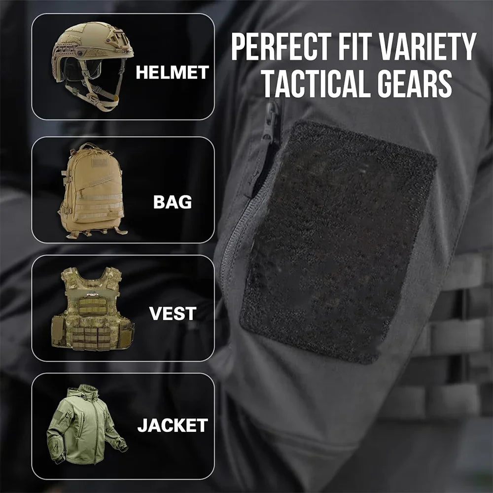 Outdoor Bag Accessories EOD English Pattern Embroidery + Reflective PVC Armband Morale Backpack Hook and Loop Patch