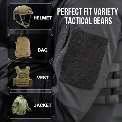 Outdoor Bag Accessories EOD English Pattern Embroidery + Reflective PVC Armband Morale Backpack Hook and Loop Patch