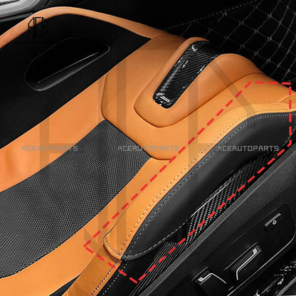 G8X M Carbon Bucket Seat Bolster Genuine Leather Protector For BMW G87 M2 G80 G81 M3 G82 G83 M4 F90 M5 F92 M8 Interior