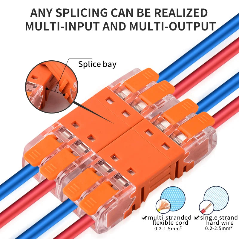 JINH CMK64 Splicing Electrical Plug Connect Disconnect Quick Lever Wiring 2/3/4P for Compact Male Female Terminals Blocks