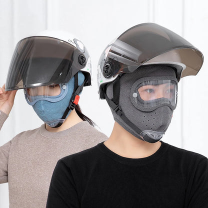 Winter Windproof Anti -dust Full Face Mask Cycling Ski Breathable Masks Eye Shield High Definition Anti Fog Goggles Hood Cover