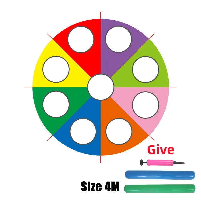 Rainbow Parachute Knock Gopher Multiplayer Interactive Hide Seek Outdoor Children Group Game Leisure Party Toy Gift Adults kids