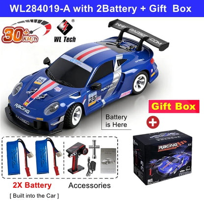 WLtoys 284191 284019-A Upgraded Gyro 1/28 RC Drifting Car 4WD High Speed Radio Control Model 2.4G Drift Racing Vehicle Mini Gift