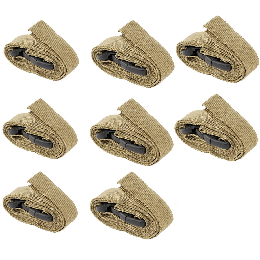 Heavy-Duty Outdoor Camping Luggage Straps - Adjustable Double Safety Buckle Luggage Packing Belt Bundling Rope of Cargoes