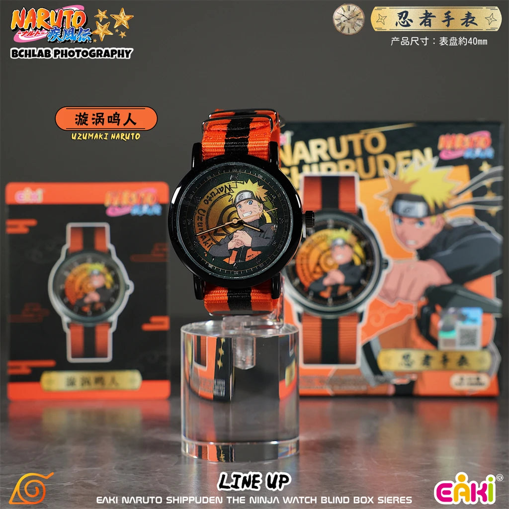 EAKI Hot Original In Stock Naruto Shippuden Kakashi Sasuke Madara Watch Blind Box Anime Figure Trendy Watch Toys Boys Gifts