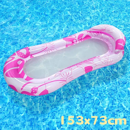 Foldable Inflatable Floating Pillow Water Hammock Float Lounger Pool Chair Drifter Swim Air Exercise Saddle Recliner Bed Mattre