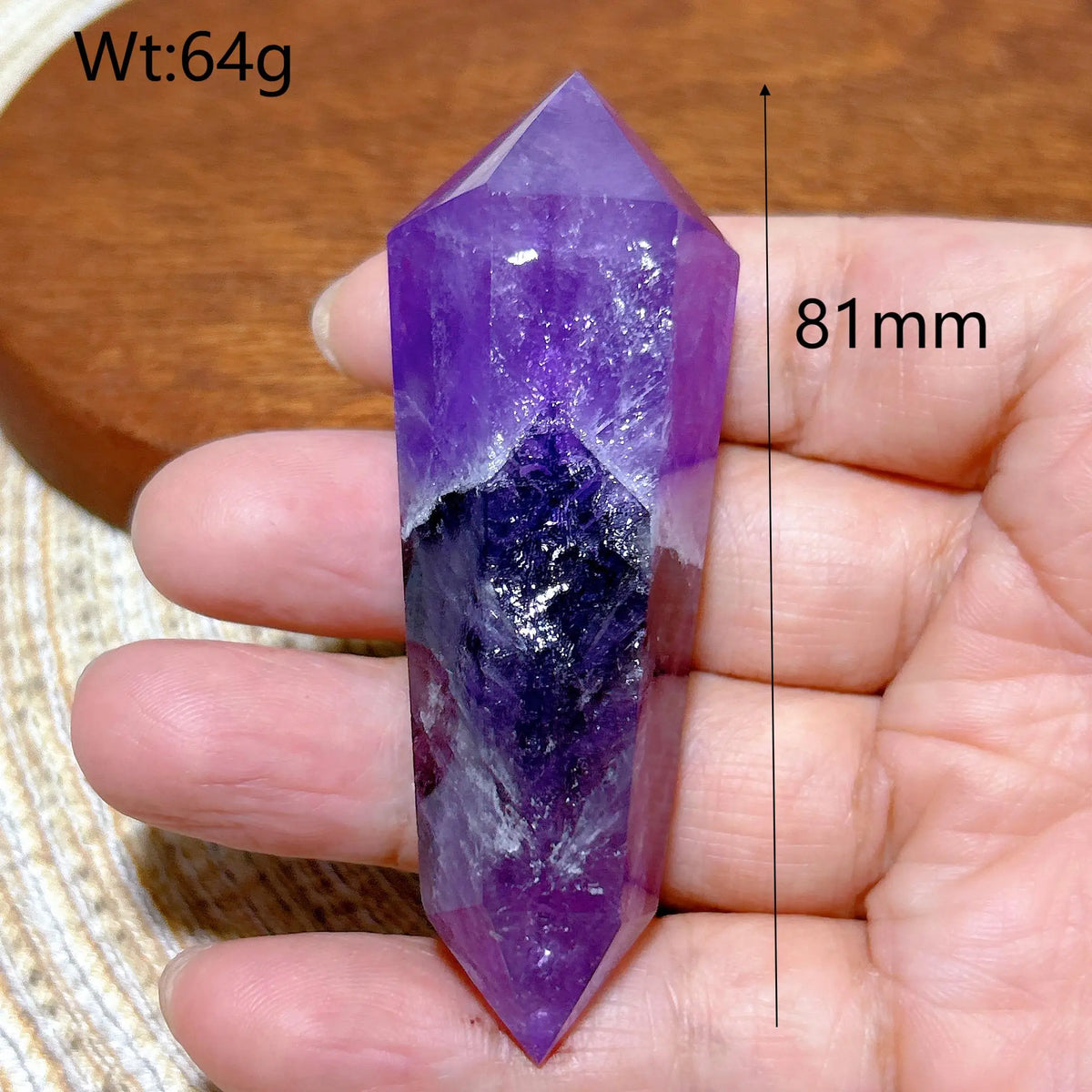 Natural Crystal Two Color Amethyst Double Point Tower Healing Rainbow High Quality Gemstones Energy Home Decorations Gift