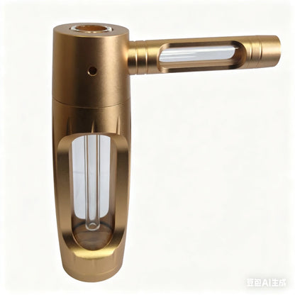 6″ Metal Aluminum Glass Bubbler Water Pipe Mini Smoking Bottle Portable Hookah Shisha Tube Filter (Ship within 24 hours)