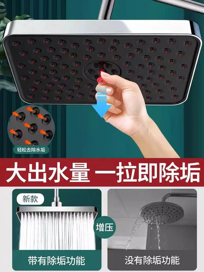 New 30CM Large Panel High Pressure Rainfall Shower Head Ceiling Mounted Self-cleaning Descaling Showerhead Bathroom Top Sprayer