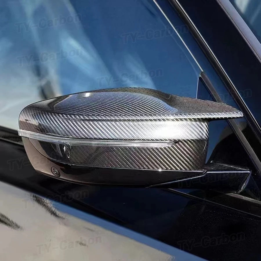 Real Dry Carbon Fiber Side Door Mirror Cover for BMW M2 G87 M3 G80 M4 G82 G83 G42 Replacement Rear View Mirror Car Accessories