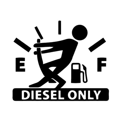 Car Stickers Vinyl Decal Fuel Refill DIESEL ONLY Motorcycle Decorative Accessories Creative