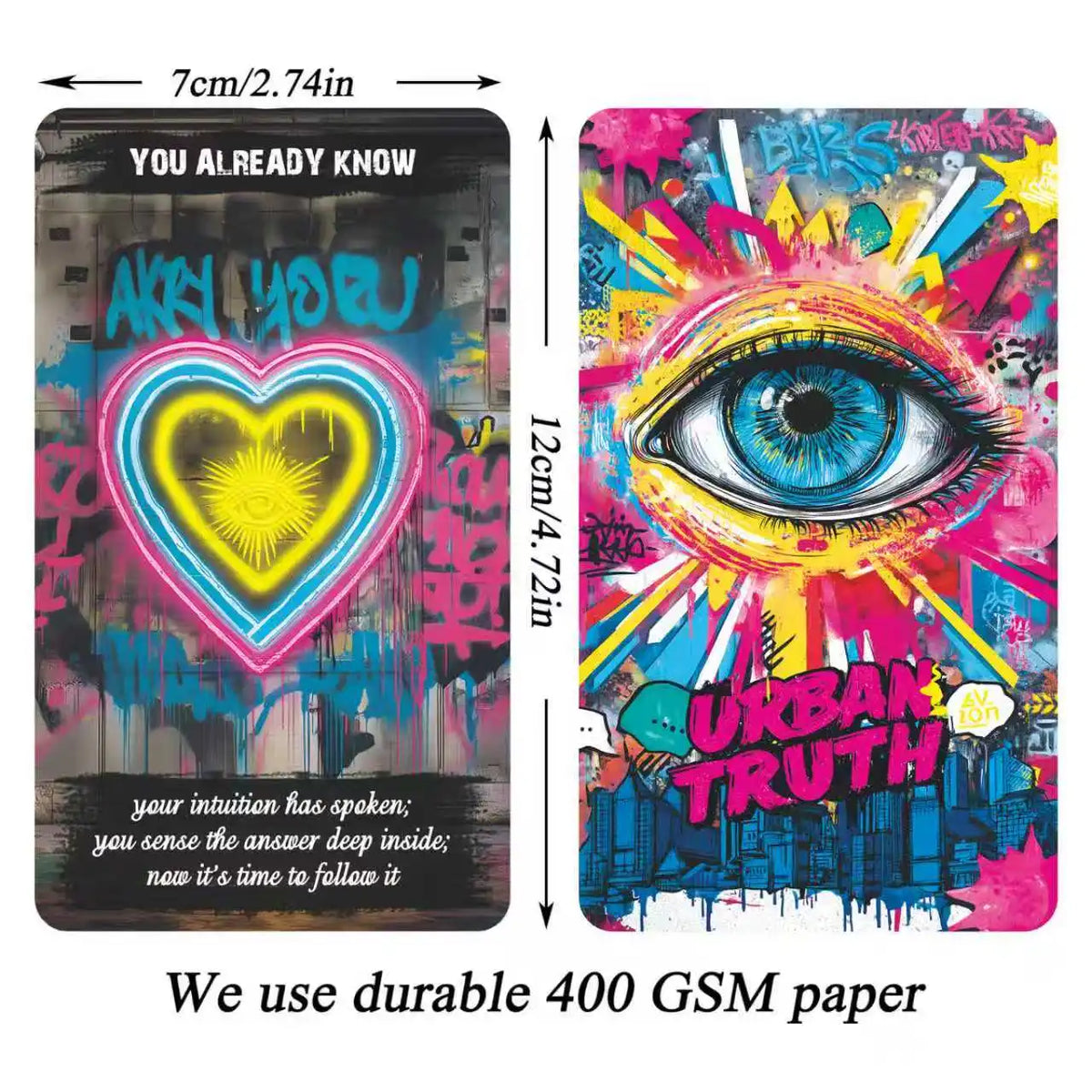 Urban Truth Oracle Cards, 80-Card Starter Oracle Deck, Intuitive Oracle Cards for Love, Relationships, and Emotional Insight