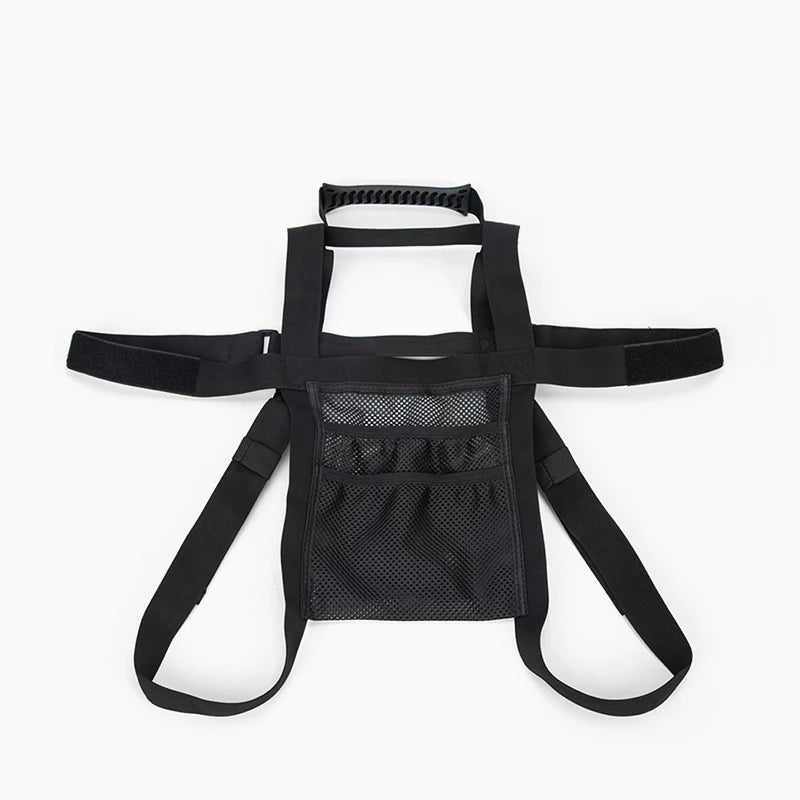 Computer Tower Transport with Handle Universal PC Tower Carrying Strap Gaming Desktop Belt with Side Pockets for Cables Mouse