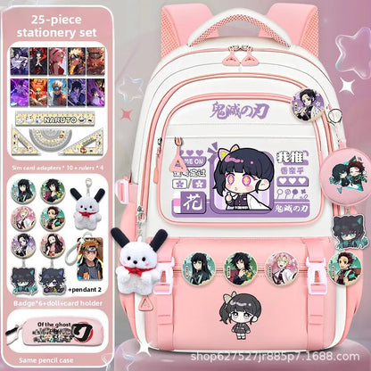 Demon Slayer large capacity cartoon elementary school backpack for boys and girls itabag Nezuko collaboration