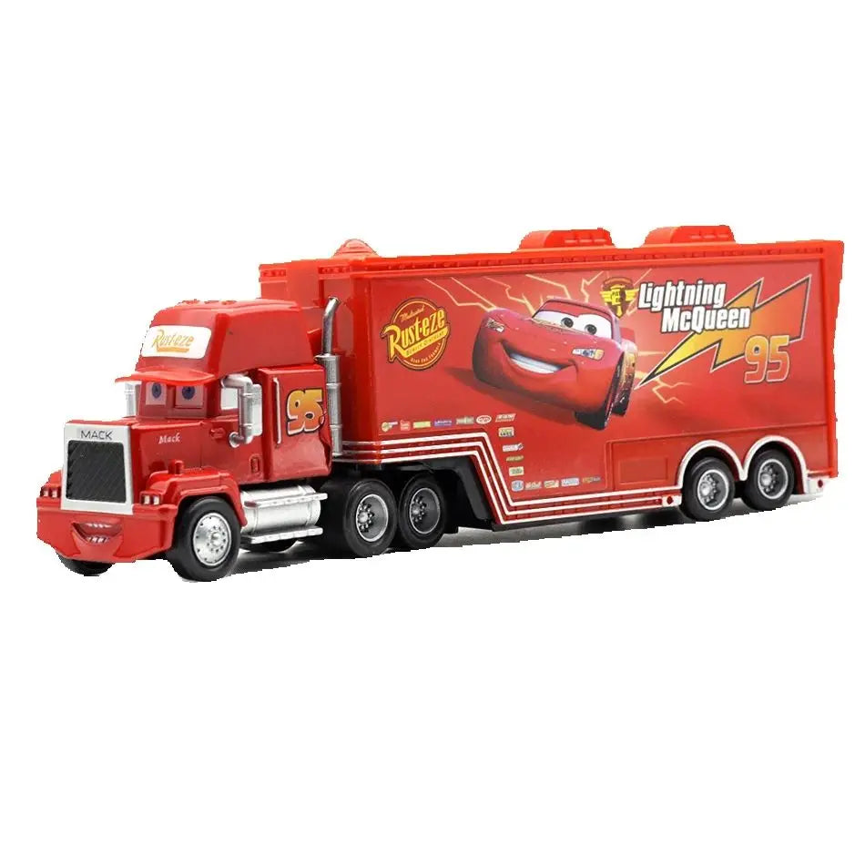 Hot Sale Pixar Cars Toys Lightning McQueen Chick Hicks Mack Truck and Car Set Collection Die Metal Model Birthday Gift