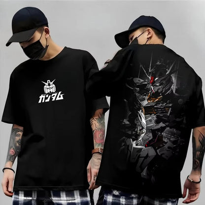 2026 New Japanese Anime Mech Series "Mobile Suit Gundam Summer Short sleeved Printed T-shirt for Men and Women"
