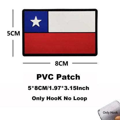 Russia,Poland,Germany,Italy,Spain,France Flags Emblem Military Backpack Badge,3D PVC Rubber Applique Tactical Patches with Hook
