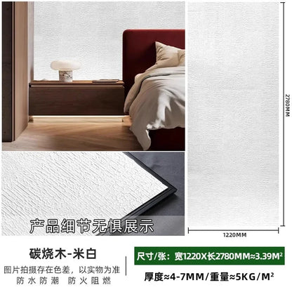 Soft carbonized wood flexible stone bendable panel exterior wall imitation charcoal wood board