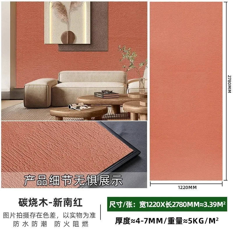 Soft carbonized wood flexible stone bendable panel exterior wall imitation charcoal wood board