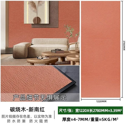 Soft carbonized wood flexible stone bendable panel exterior wall imitation charcoal wood board