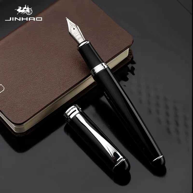Jinhao Business Calligraphy Fountain Pen X750 Exquisite Elegant Iridium Gold Pen Office Signature Luxury Write Gifts Stationery