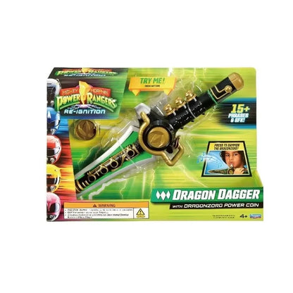 In Stock Playmates Mighty Morphin Power Rangers Re-Ignition Blade Blaster Dragon Knife Sound Effect Accessories Doll Toy Gift